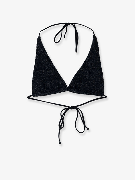 Guiana Crinkle Lurex Bikini Top