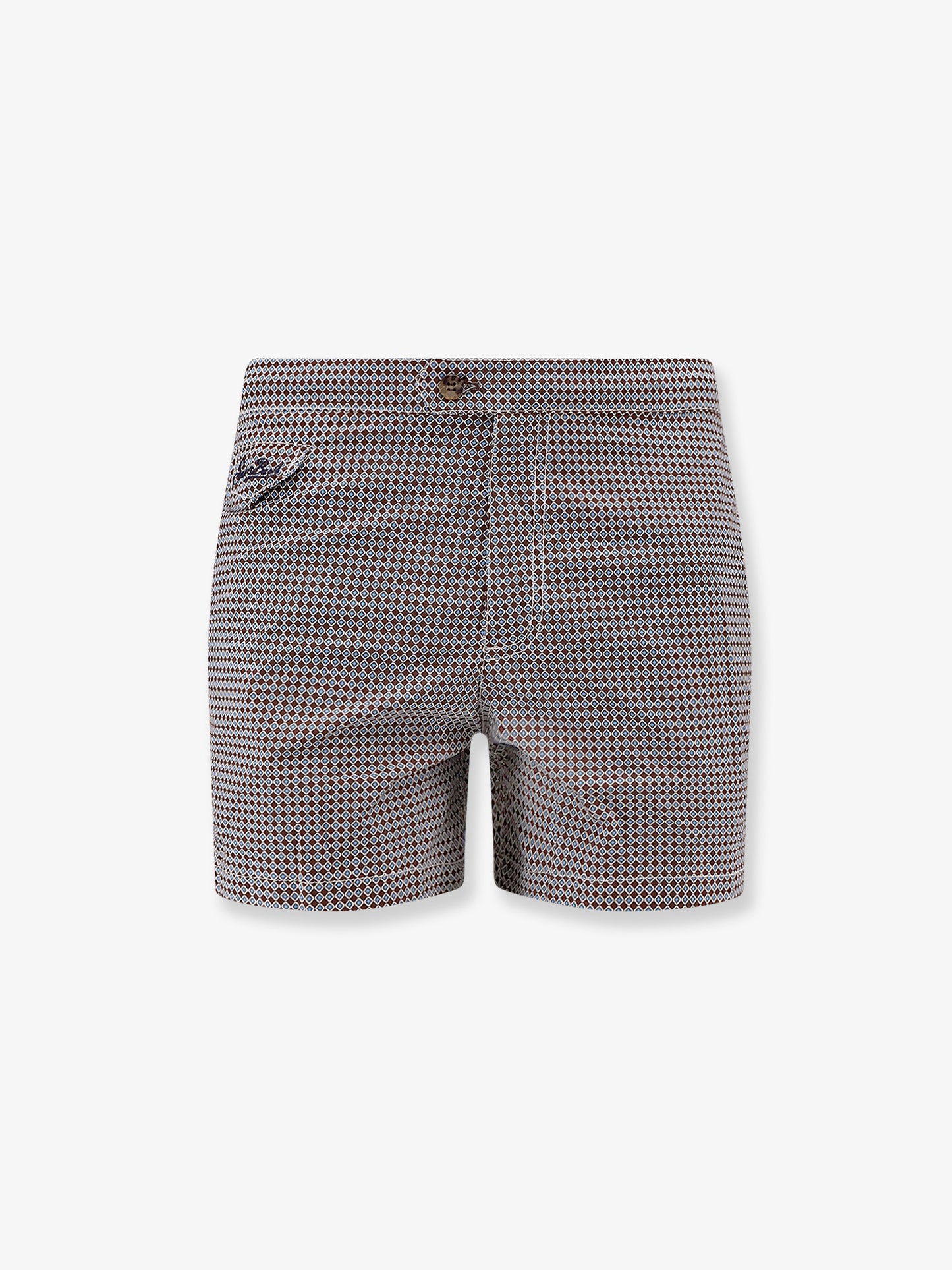 Nylon swim shorts with micro-pattern