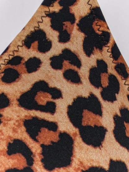Leah nylon bikini top with animal print thumbnail