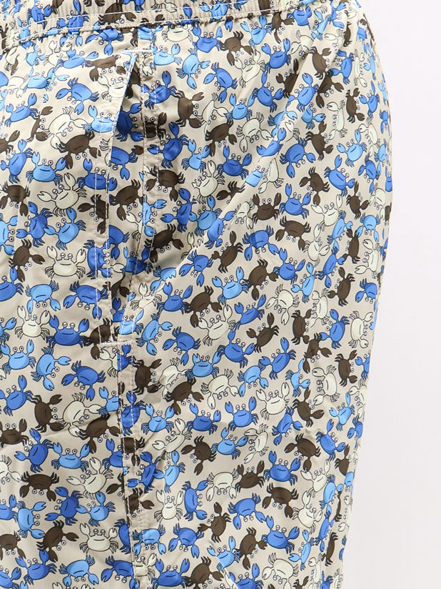 Nylon swim shorts with micro-pattern