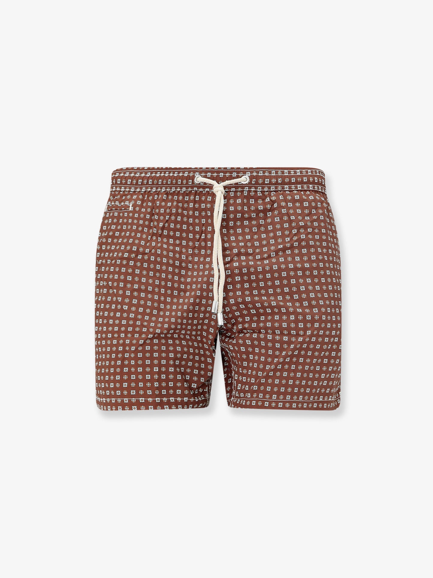 Nylon swim shorts with all-over micro pattern