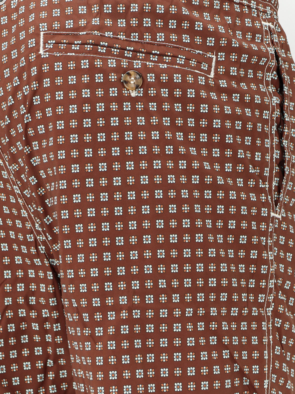 Nylon swim shorts with all-over micro pattern