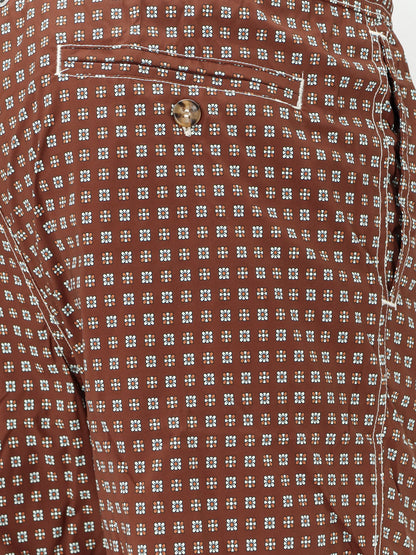 Nylon swim shorts with all-over micro pattern thumbnail