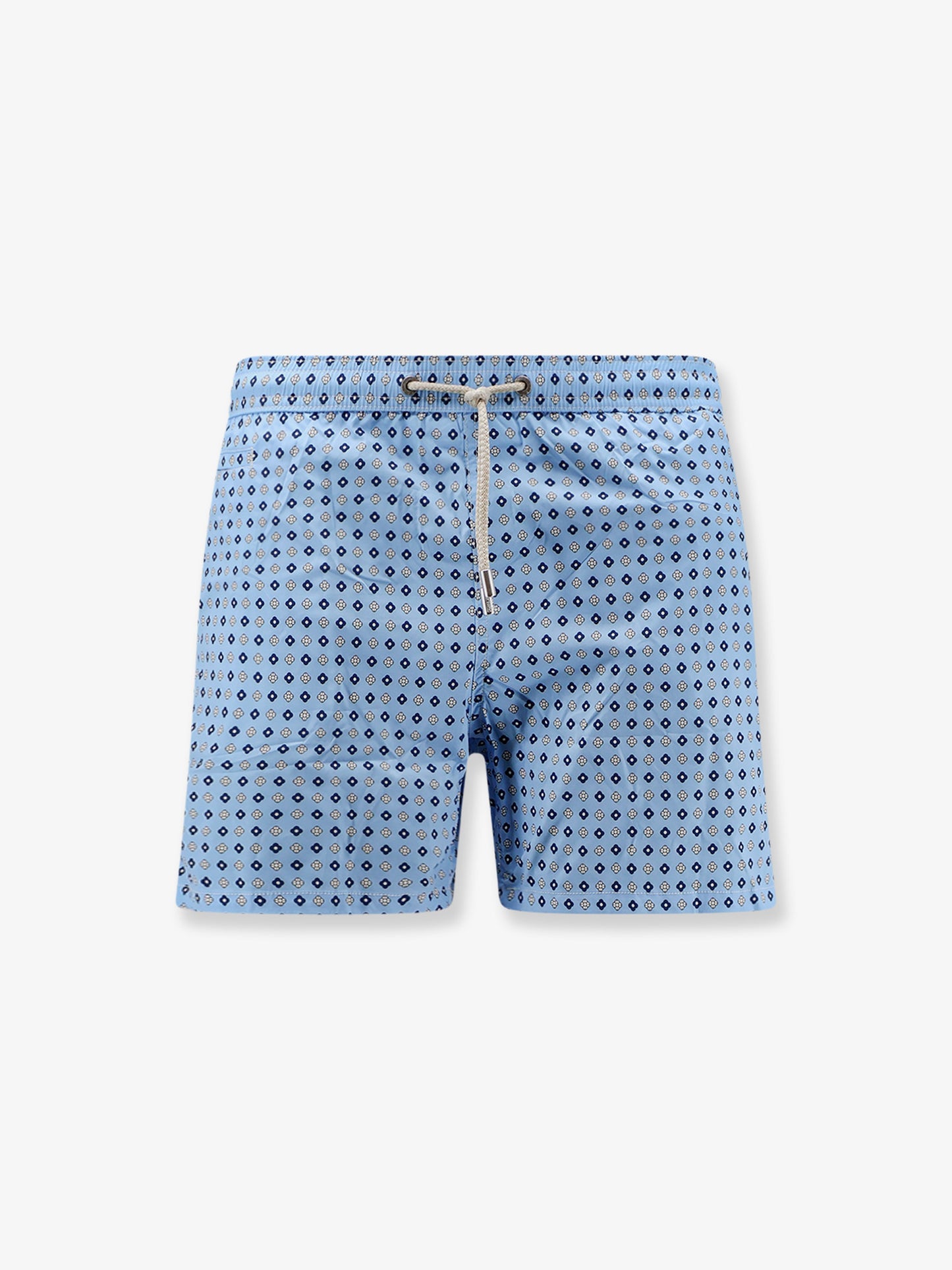 Nylon swim shorts with all-over micro-pattern