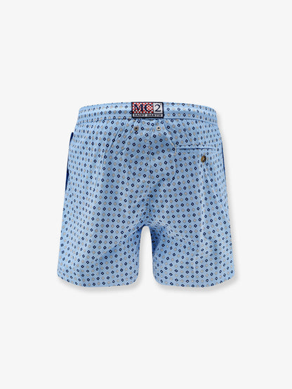 Nylon swim shorts with all-over micro-pattern thumbnail