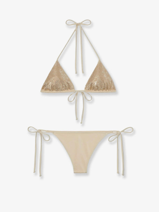 Maleah bikini in nylon with all-over rhinestone detail