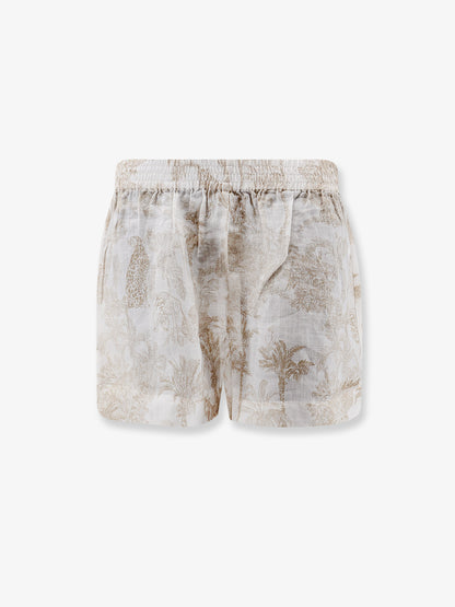 Maeve ramie shorts with floral motif thumbnail
