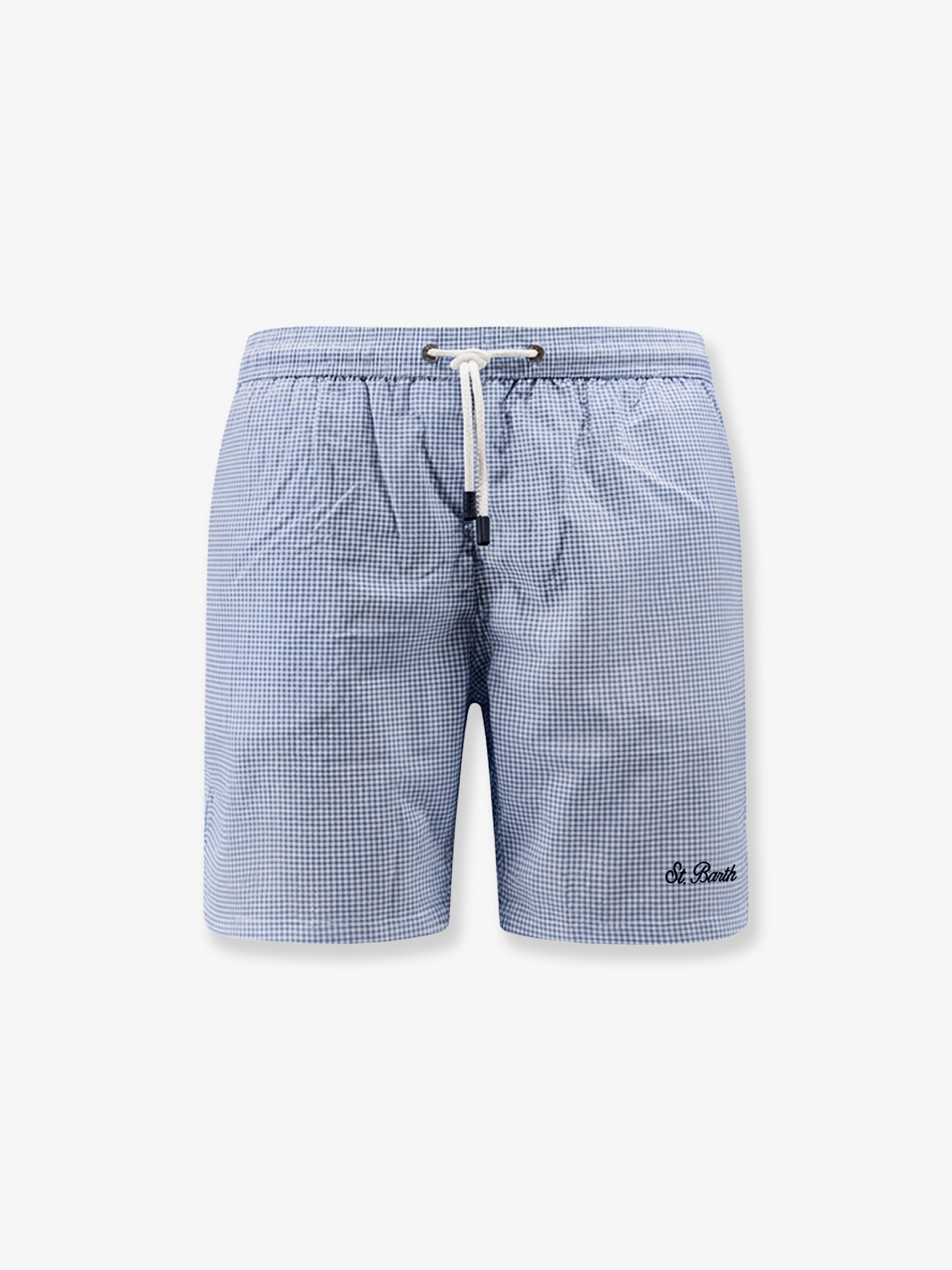 Nylon swim shorts with micro pattern