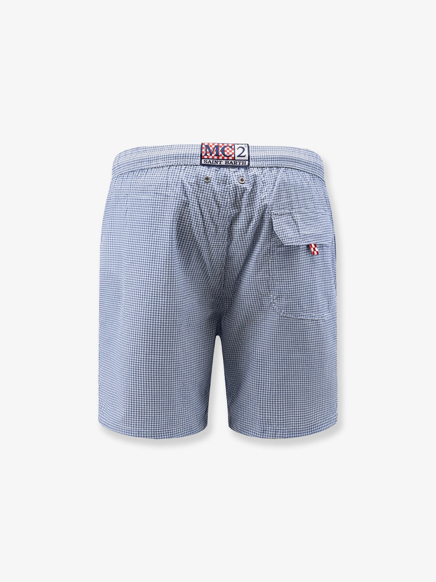 Nylon swim shorts with micro pattern