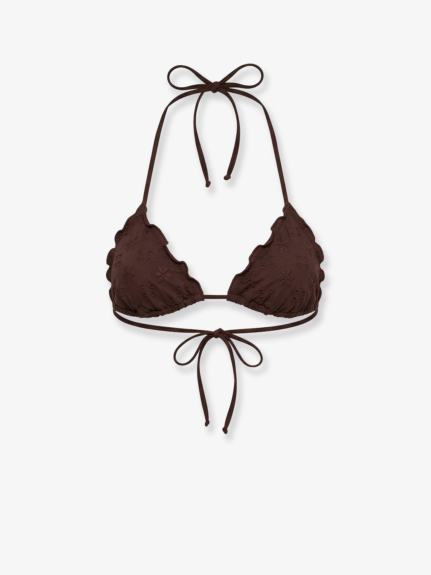 Sagittarius bikini top with all-over embroidery
