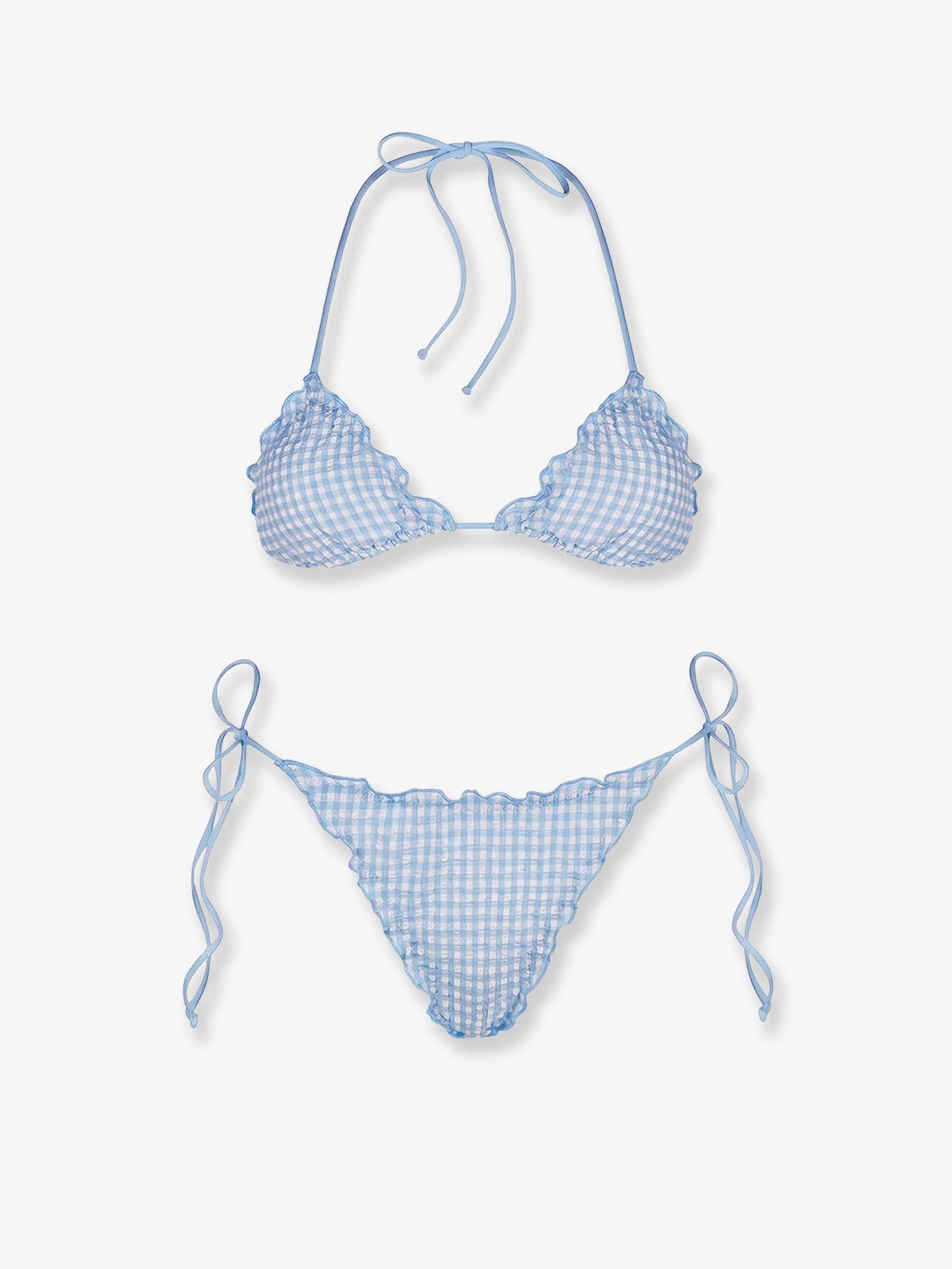 Sagitami nylon bikini with vichy pattern