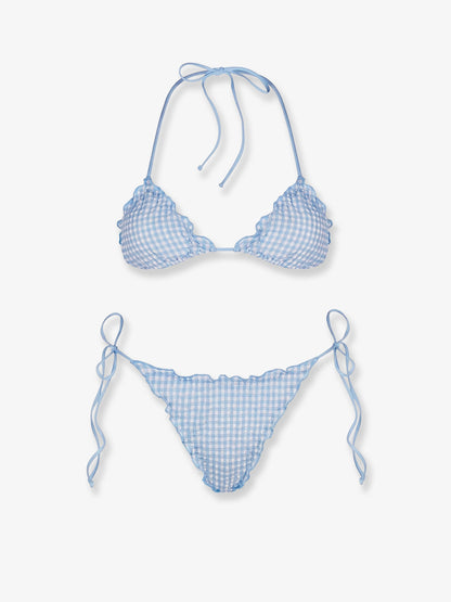 Sagitami nylon bikini with vichy pattern thumbnail