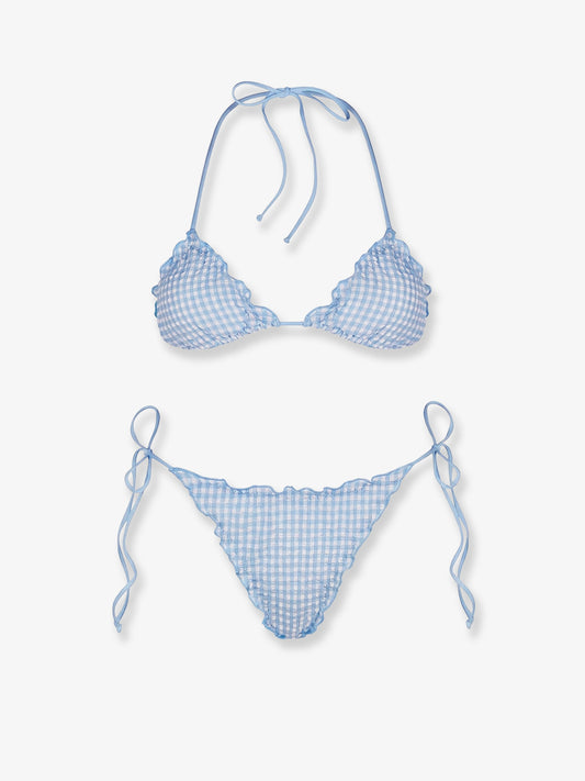 Sagitami nylon bikini with vichy pattern