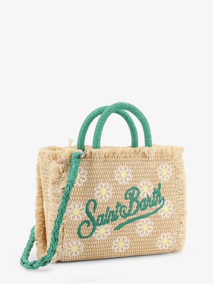Vanity Mini Straw handbag with all-over embroidery thumbnail