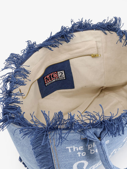 Borsa a spalla Vanity in denim thumbnail