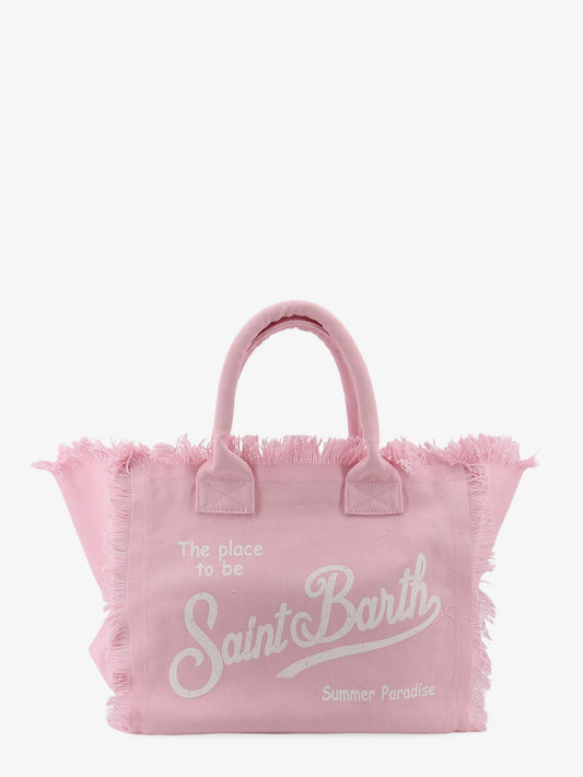 Vanity canvas shoulder bag with front logo print