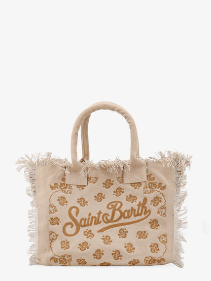 Vanity cotton handbag with all-over embroidery thumbnail