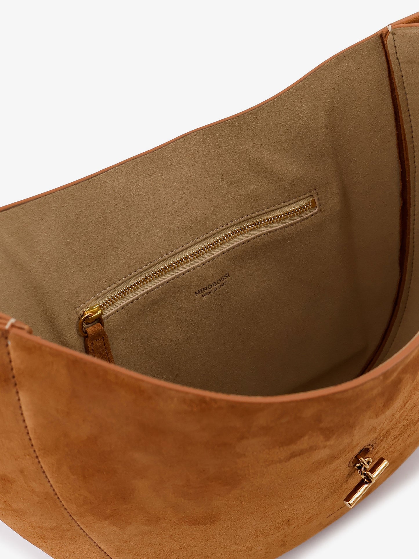 Suede crossbody bag