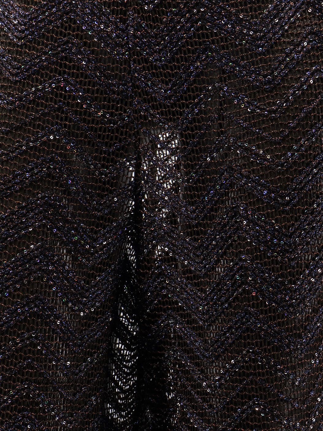 Viscose blend trousers with chevron pattern