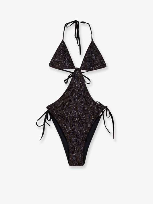 Viscose blend one piece swimsuit