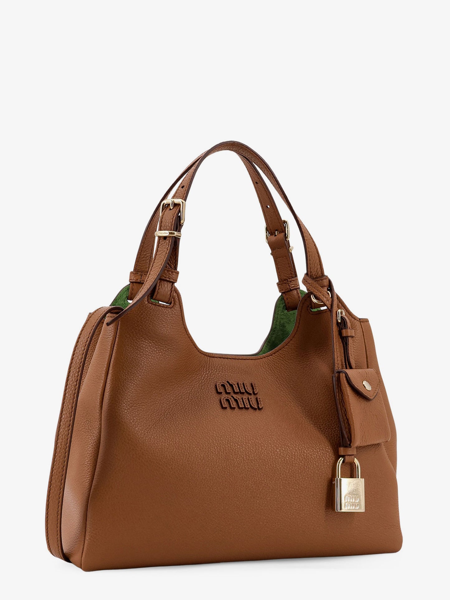 Hammered leather crossbody bag