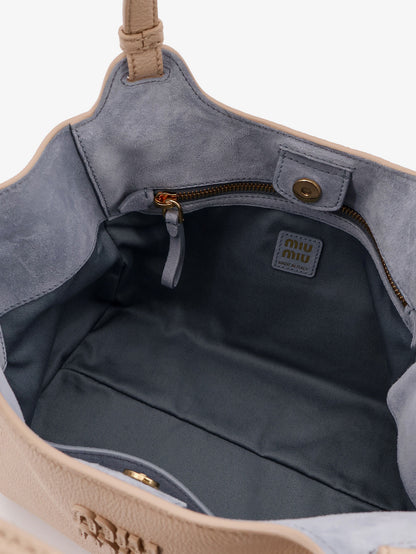 Hammered leather crossbody bag thumbnail