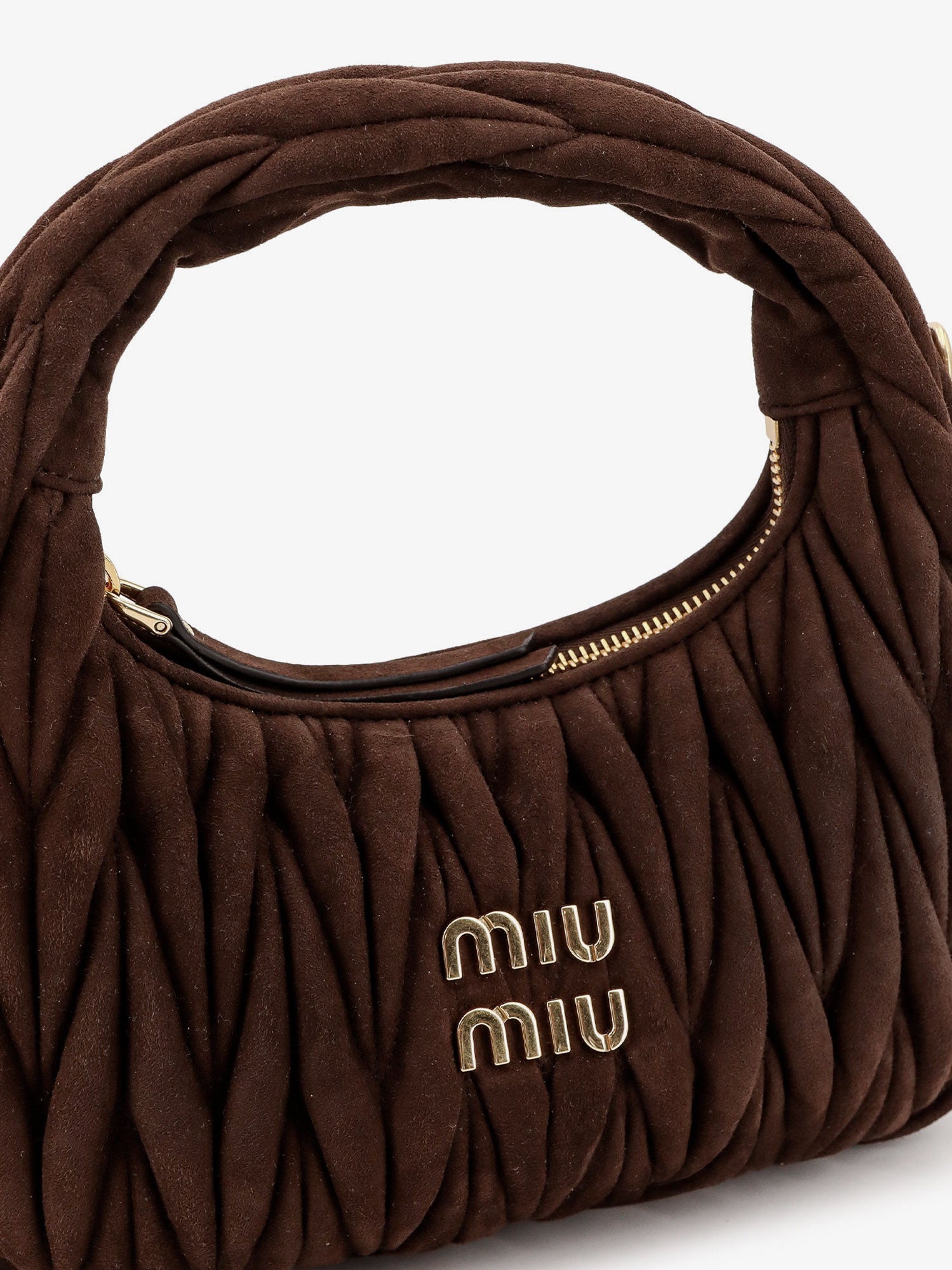 Wander matelassé suede crossbody bag MIU MIU - Nugnes1920