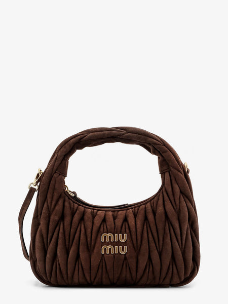 Wander matelassé suede crossbody bag MIU MIU - Nugnes1920