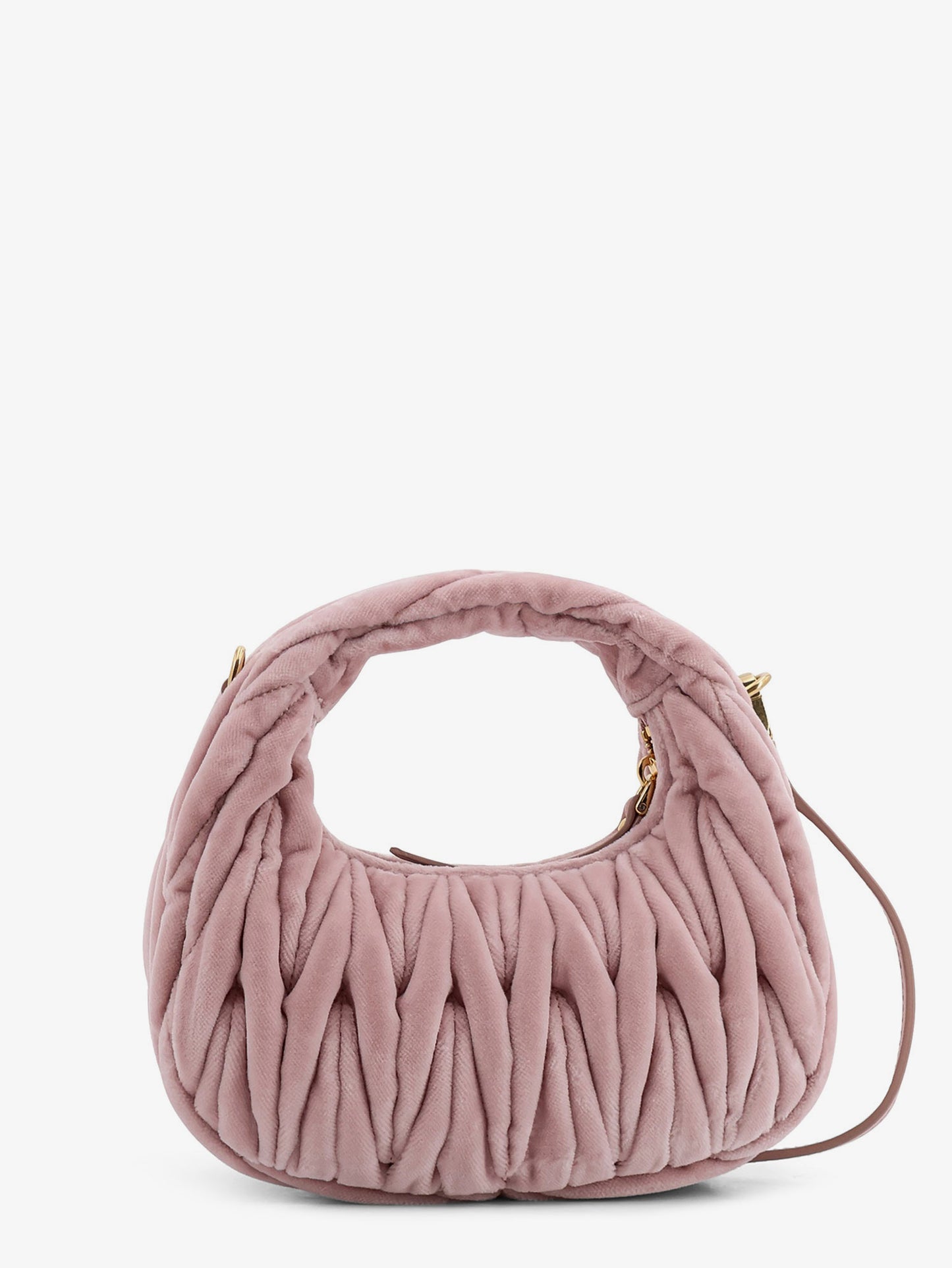 Wander matelassé velvet mini crossbody bag