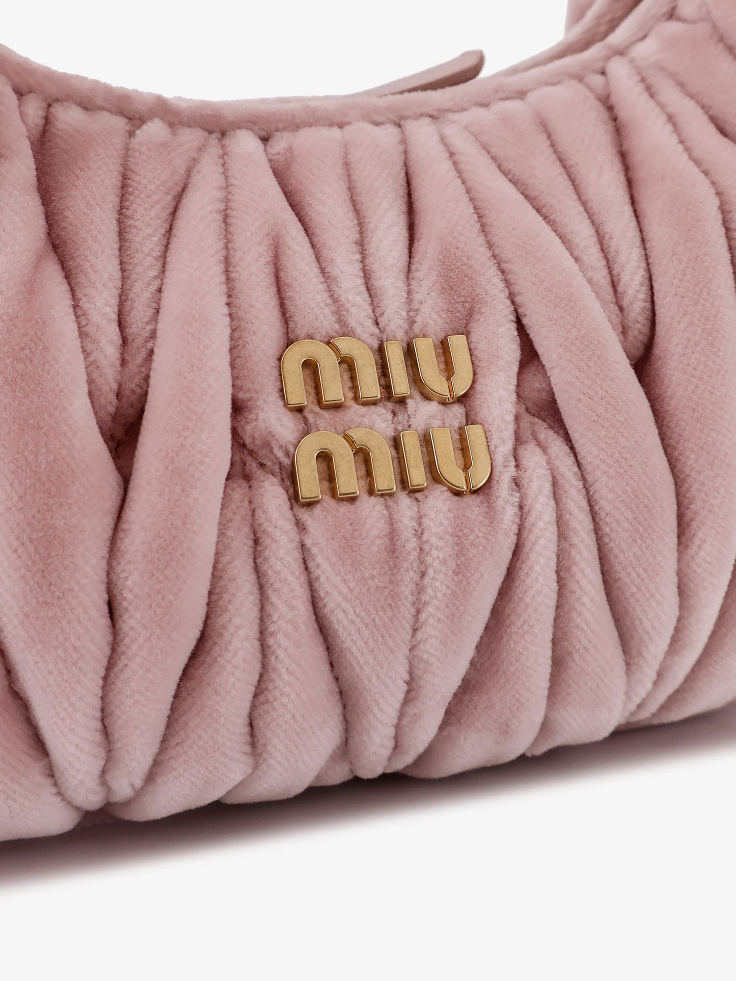 Wander matelassé velvet mini crossbody bag