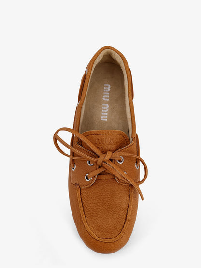 Vintage effect leather loafers thumbnail