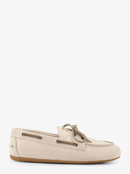 Fabric loafers with front lettering logo thumbnail