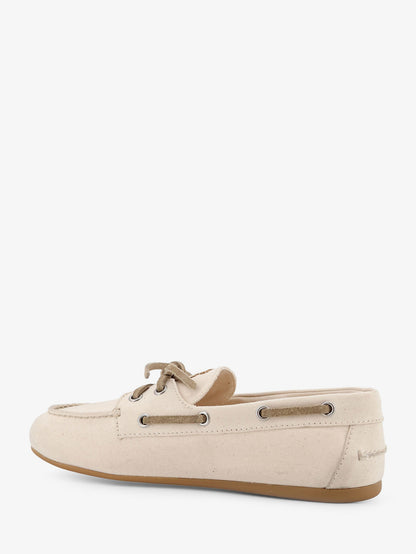 Fabric loafers with front lettering logo thumbnail