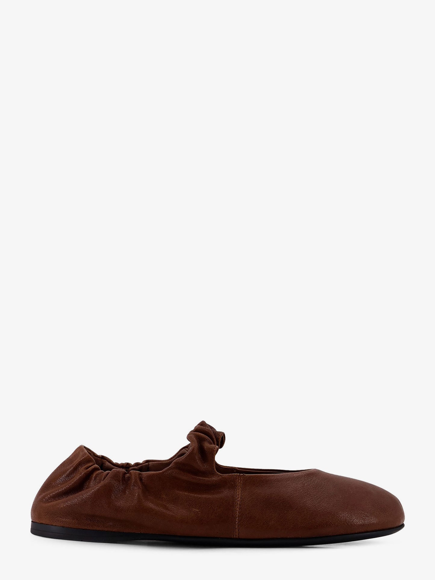 Ruches leather ballerinas