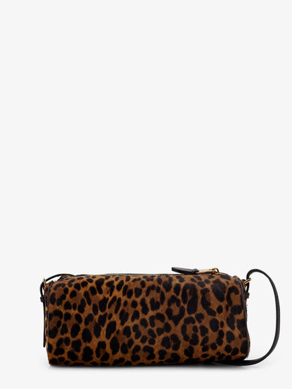 Pouch leather bag with animal print thumbnail