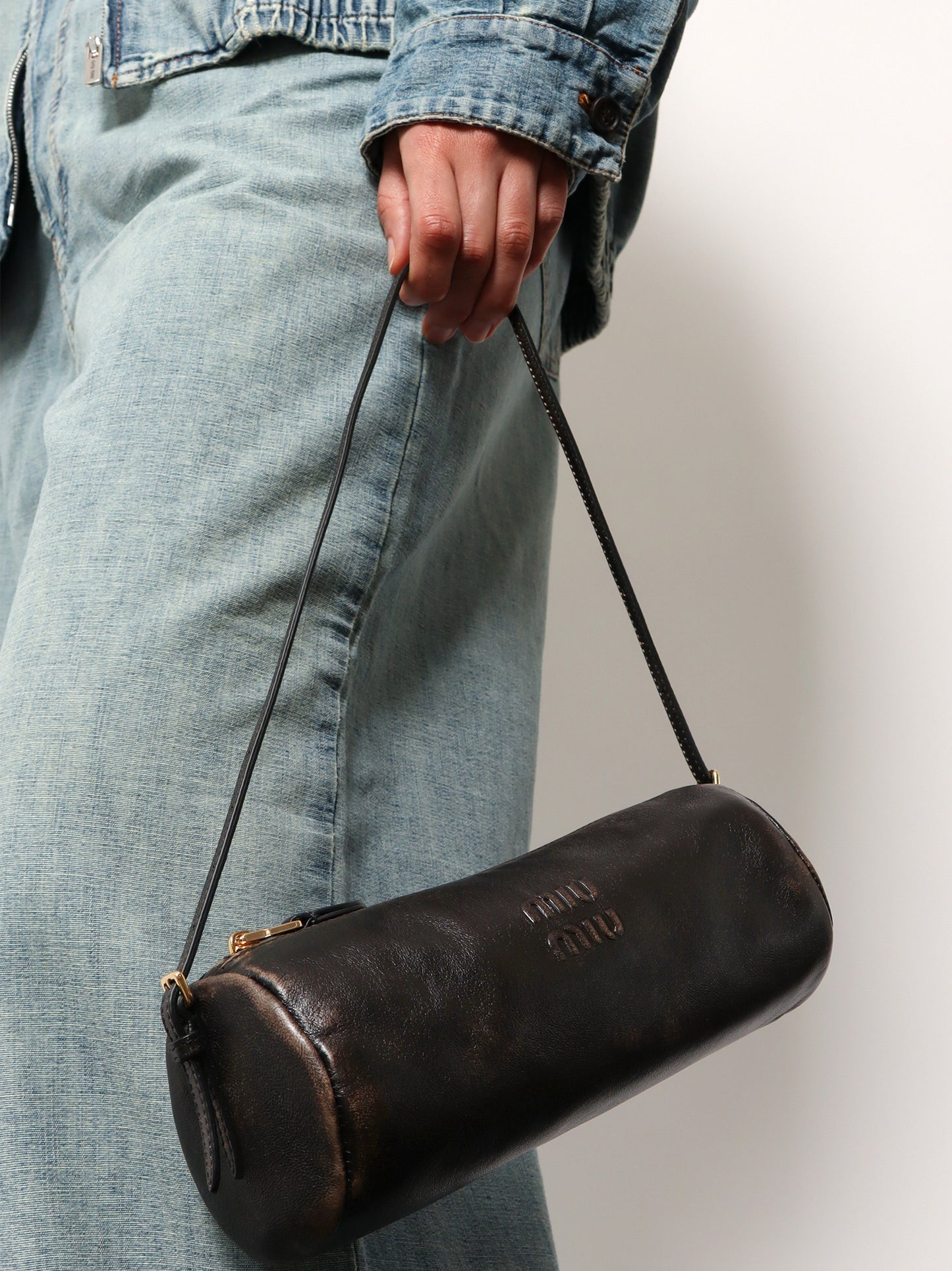 Leather Mini Aviator crossbody bag