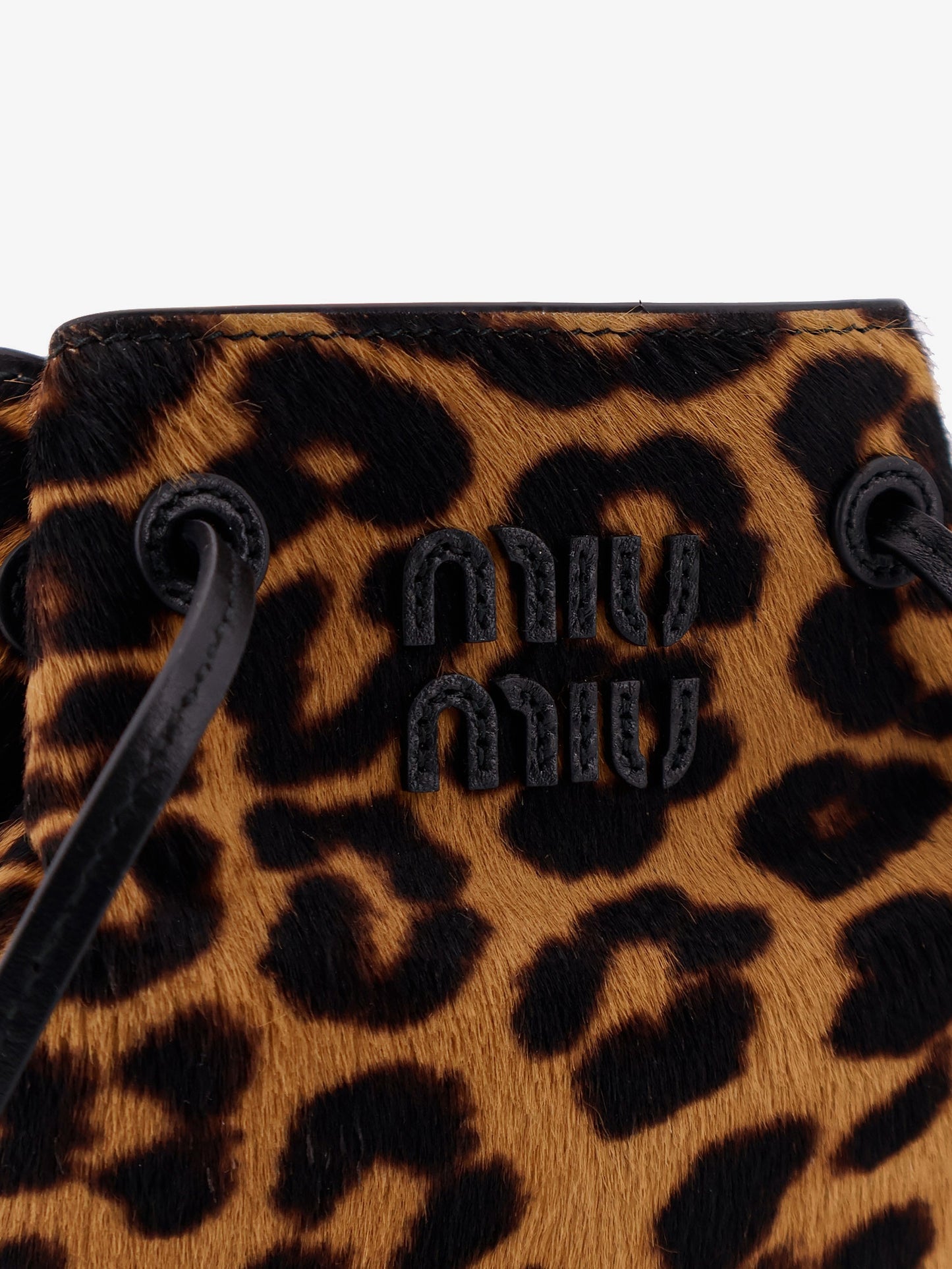 Animal print leather crossbody bag