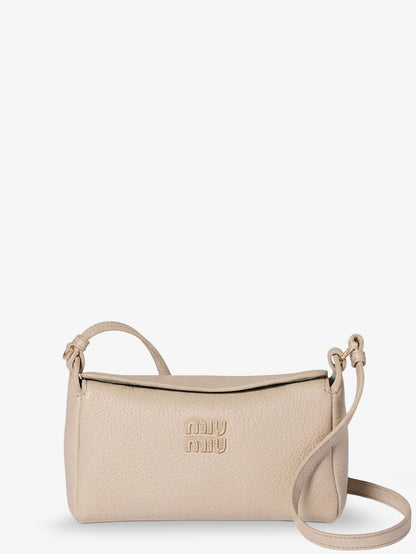 Leather crossbody bag with logo on the front thumbnail