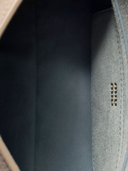 Leather crossbody bag with logo on the front thumbnail