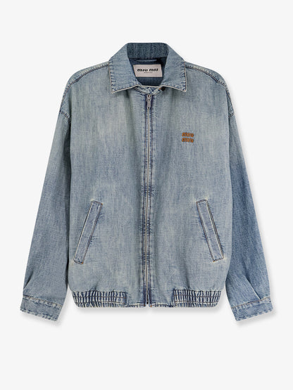 Denim Jacket with Miu Miu embroidery thumbnail