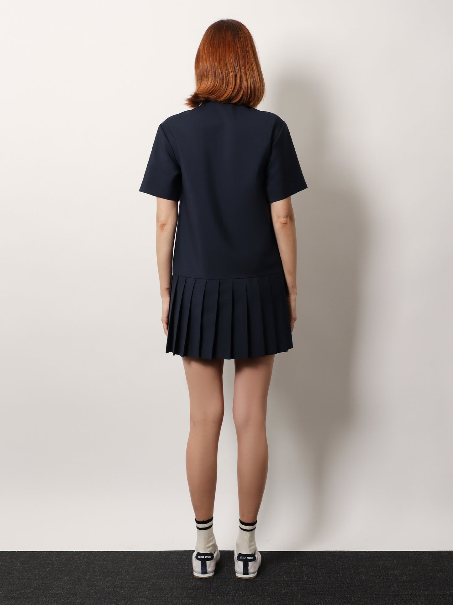 Mohair and virgin wool short dress