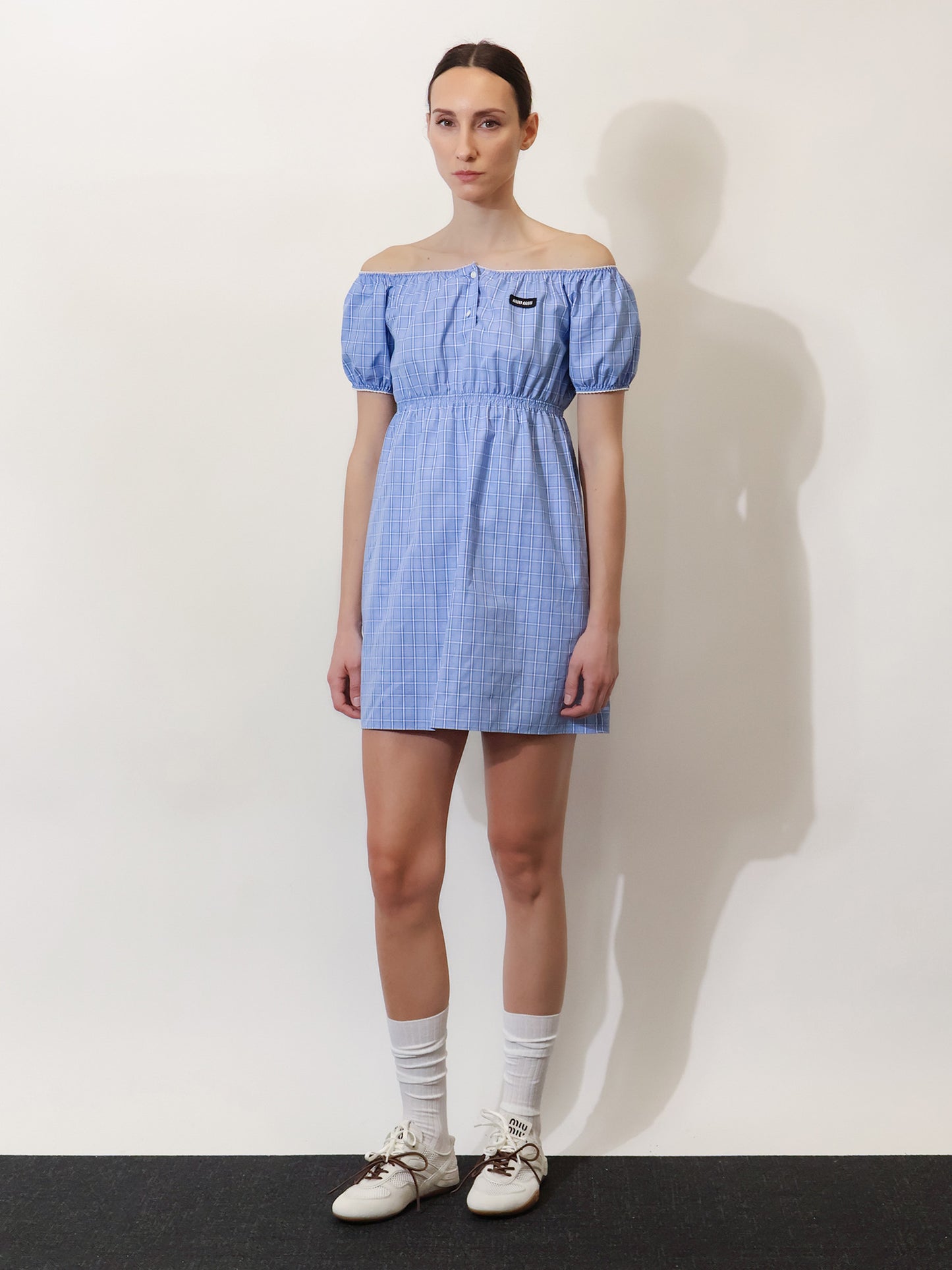 Madras cotton mini dress
