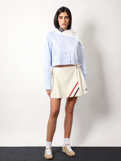 Plissé wool and mohair skirt thumbnail