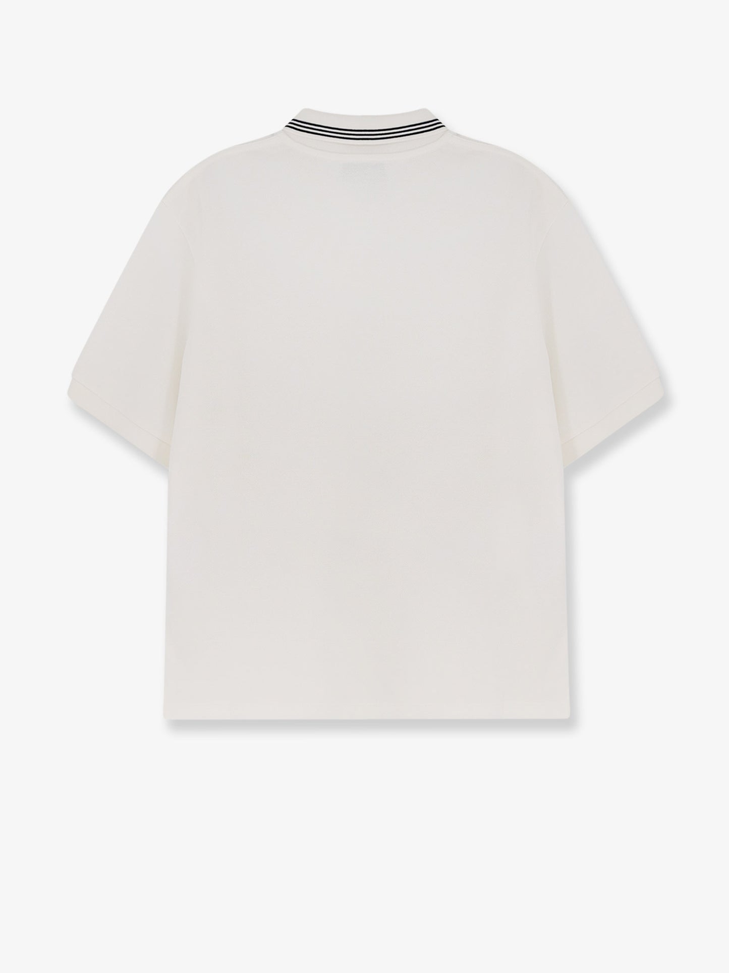 Cotton polo shirt with asymmetric zip