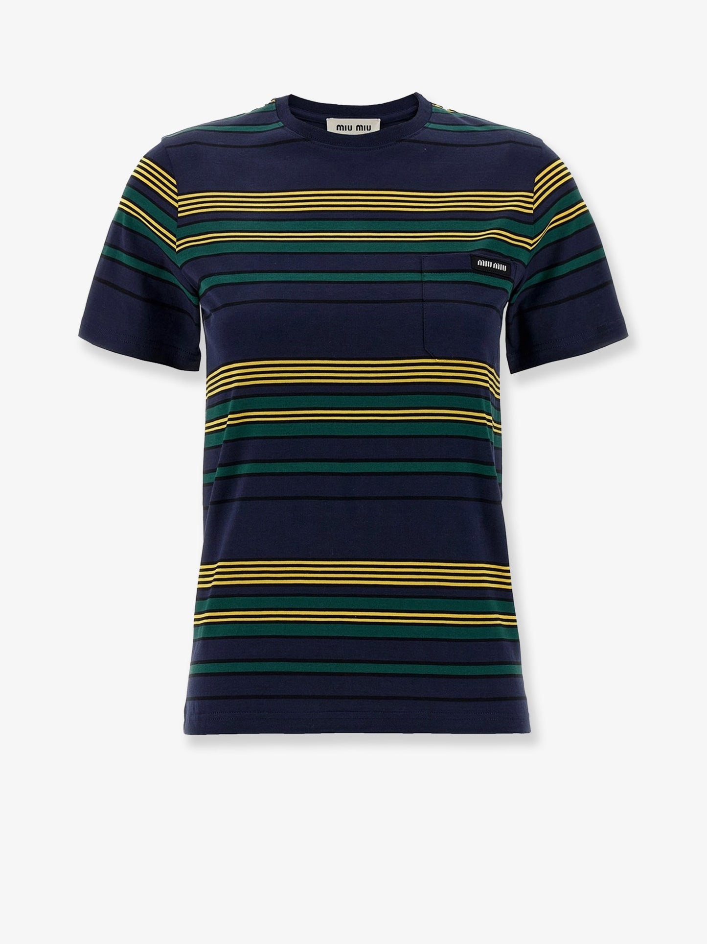 Cotton T-shirt with striped pattern