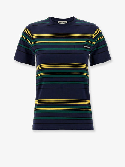 Cotton T-shirt with striped pattern thumbnail