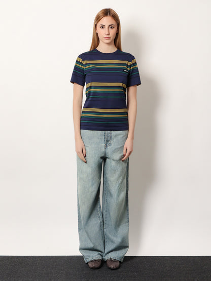 Cotton T-shirt with striped pattern thumbnail