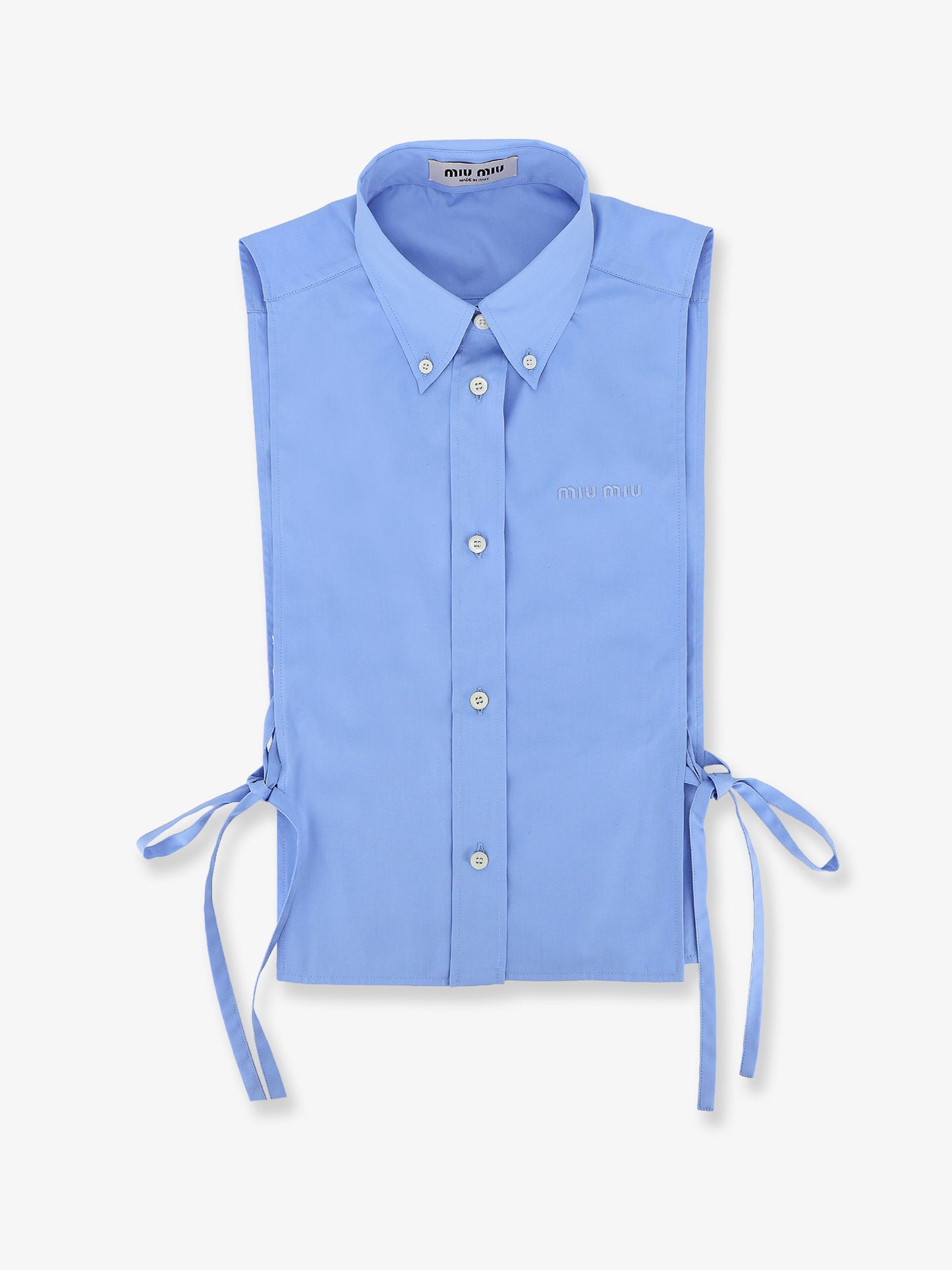 Cotton shirt with front embroidered logo