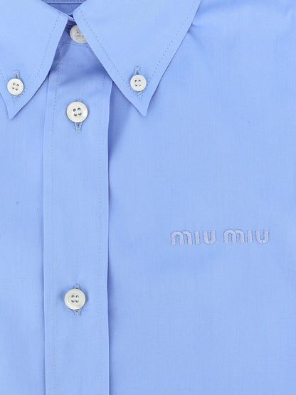 Cotton shirt with front embroidered logo thumbnail