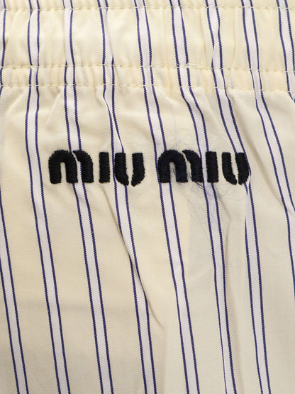 Striped cotton pajama pants thumbnail